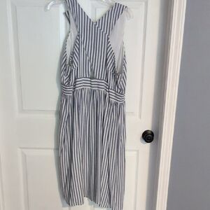 Daniel Cremieux Blue and White Sleeveless Sundress